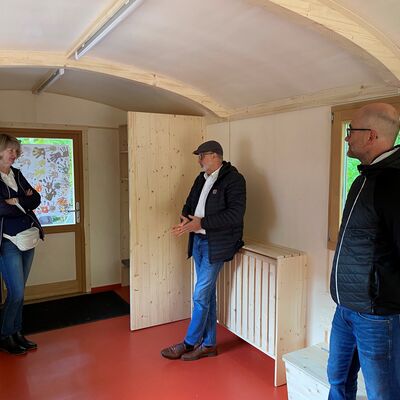 Naturgruppe H&ouml;lderlinstrasse neuer Bauwagen innen
