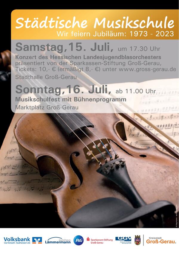 Plakat Musikschul-Jubil&auml;um 2023