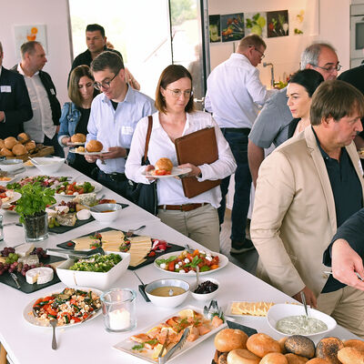 B&uuml;ffet beim Unternehmerfr&uuml;hst&uuml;ck in der Grisu Eventgastronomie.
