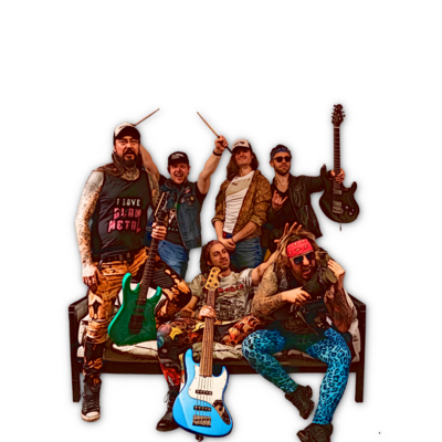 Die sechs Musiker der Rockband "Cherry Gang".