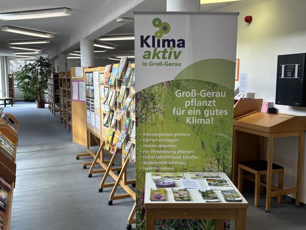 Klimaaktiv-Ausstellung in Stadtb&uuml;cherei