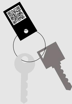 Symbolfoto eines Schlüsselanhängers für Datenerfassung per luca-App.