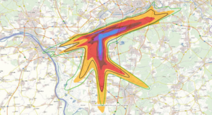 Auszug aus dem Titelbild des Entwurfs des L&auml;rmaktionsplanes f&uuml;r den Verkehrsflughafen Frankfurt Main.